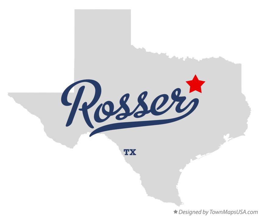 Map of Rosser Texas TX