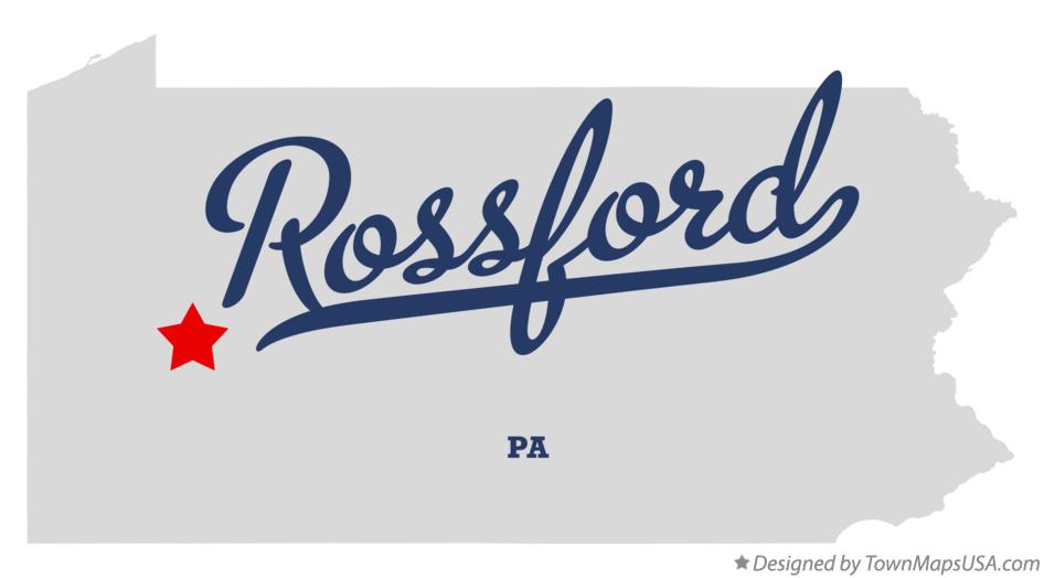 Map of Rossford Pennsylvania PA