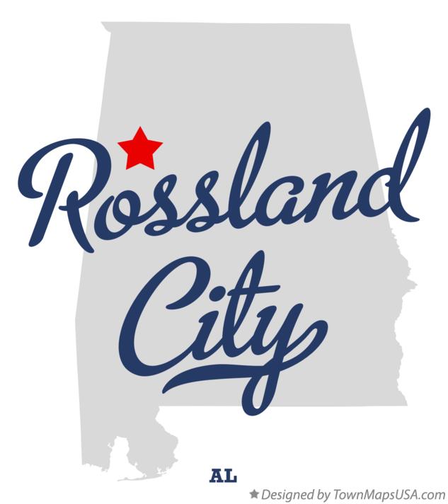Map of Rossland City Alabama AL