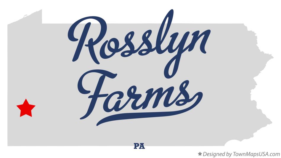 Map of Rosslyn Farms Pennsylvania PA