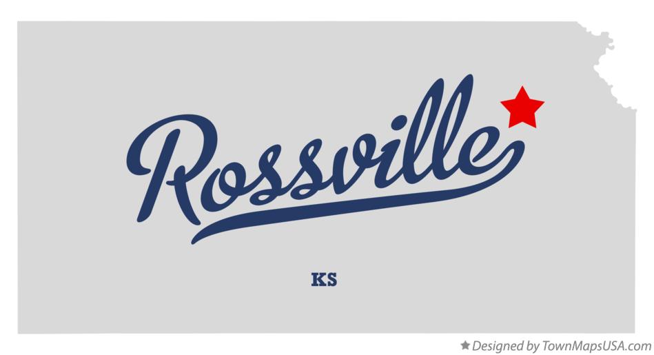 Map of Rossville Kansas KS
