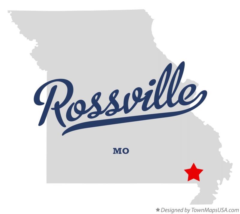 Map of Rossville Missouri MO