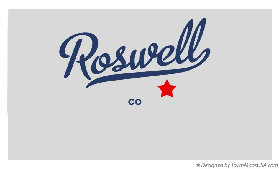 Map of Roswell Colorado CO