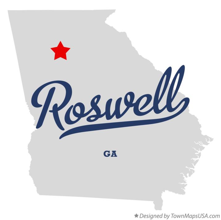 Map of Roswell Georgia GA
