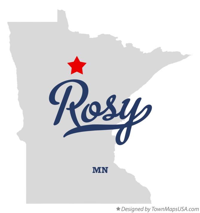 Map of Rosy Minnesota MN