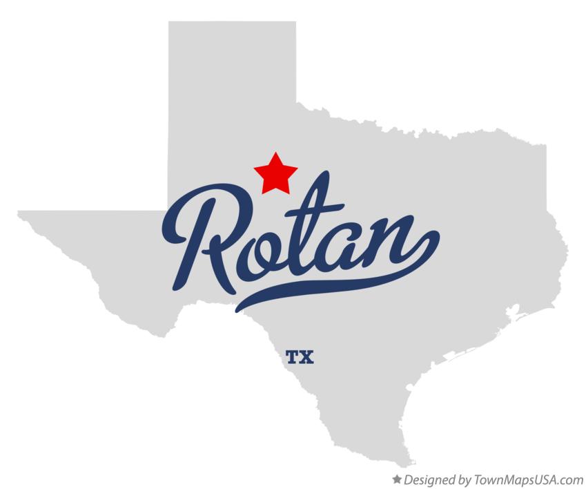 Map of Rotan Texas TX