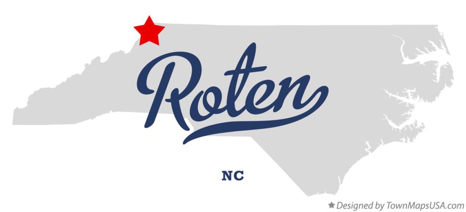 Map of Roten North Carolina NC