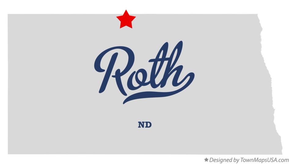 Map of Roth North Dakota ND