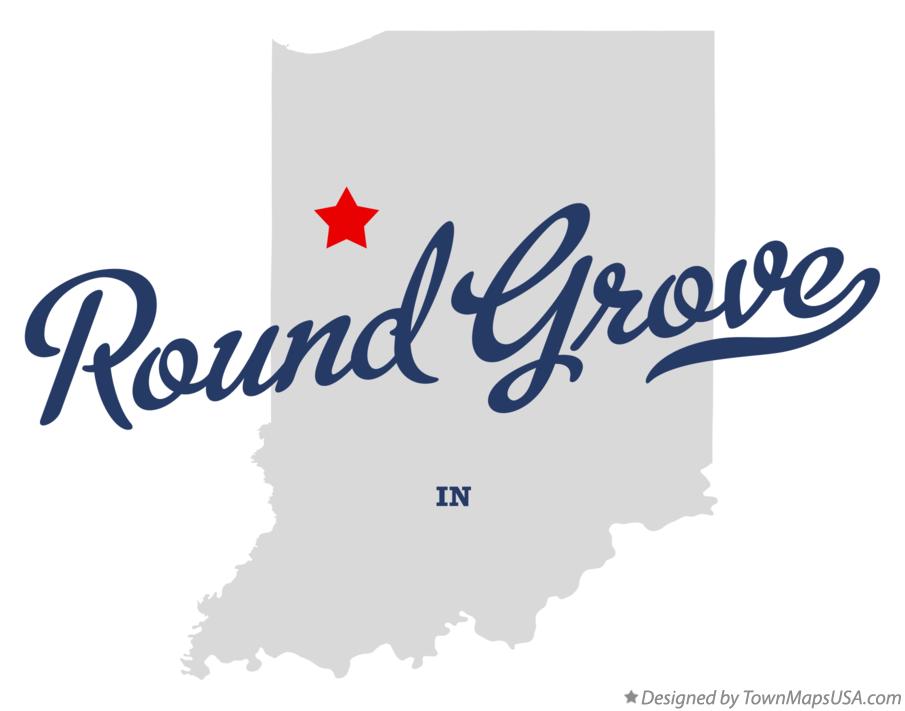 Map of Round Grove Indiana IN