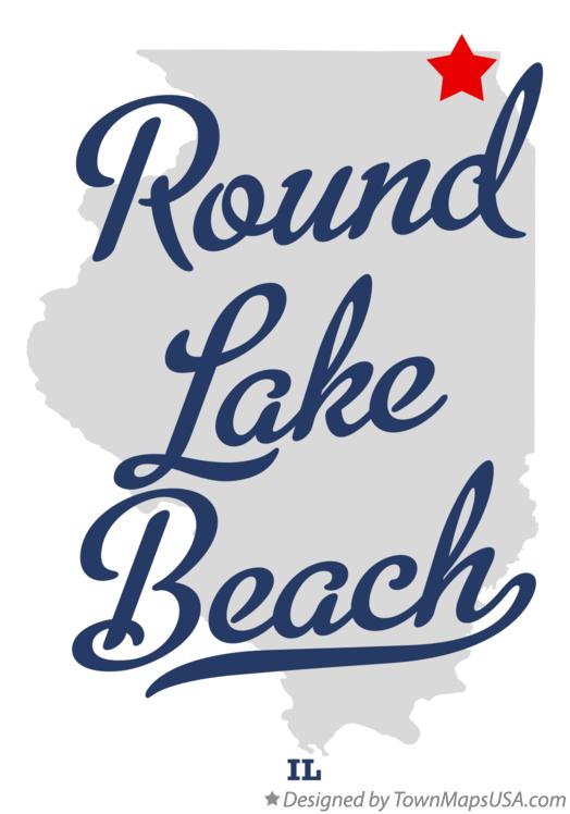 Map of Round Lake Beach Illinois IL