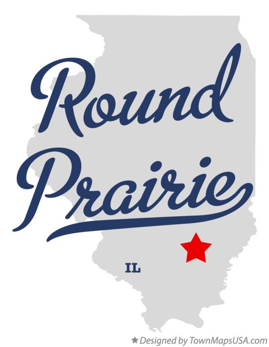 Map of Round Prairie Illinois IL