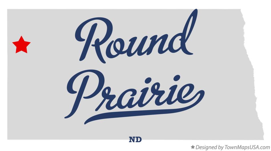 Map of Round Prairie North Dakota ND