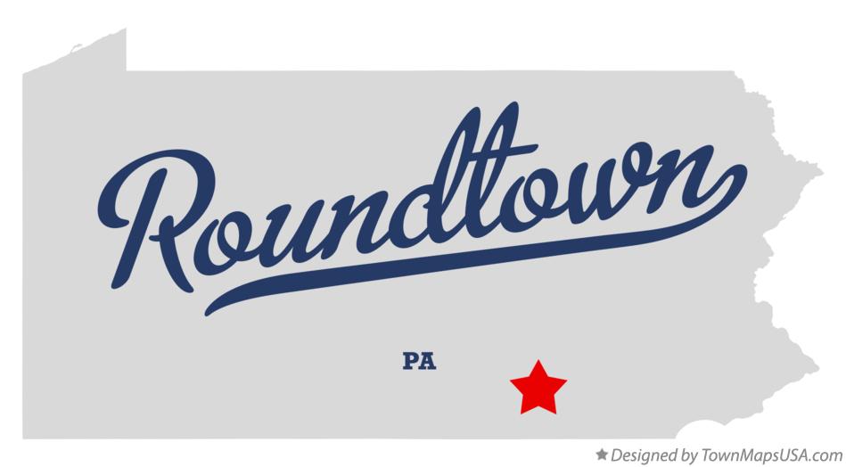 Map of Roundtown Pennsylvania PA