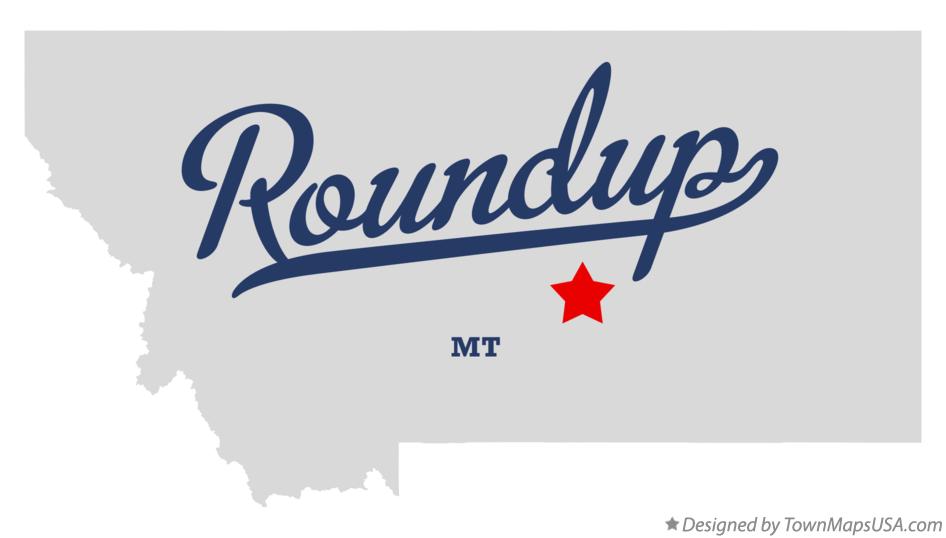 Map of Roundup Montana MT