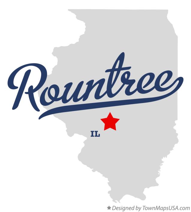 Map of Rountree Illinois IL