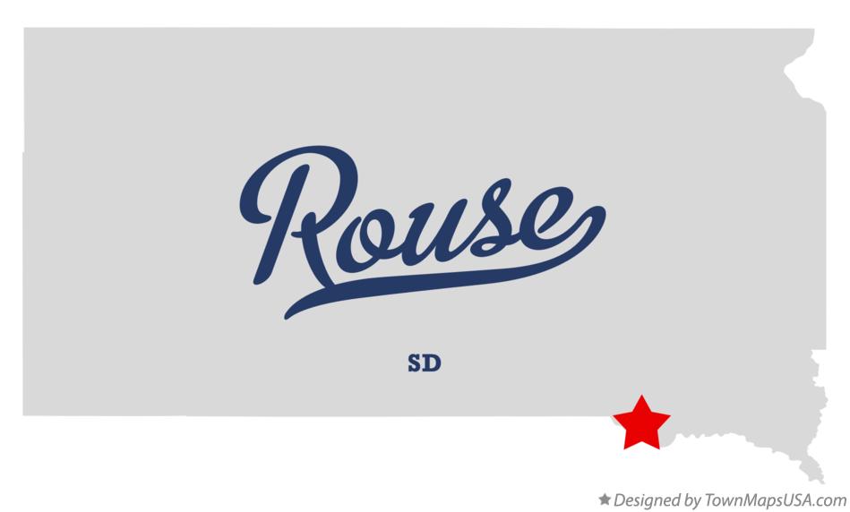 Map of Rouse South Dakota SD