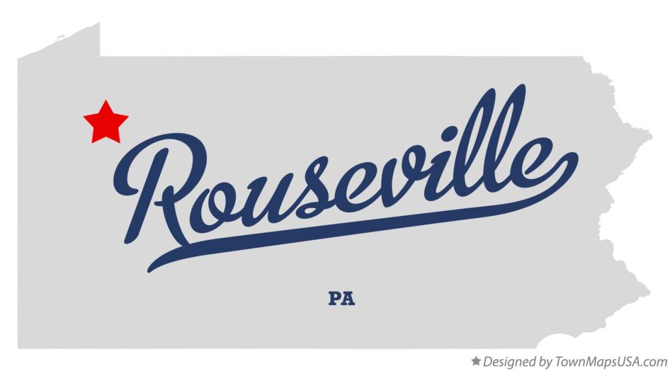 Map of Rouseville Pennsylvania PA