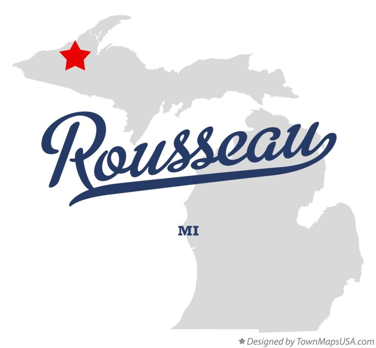 Map of Rousseau Michigan MI