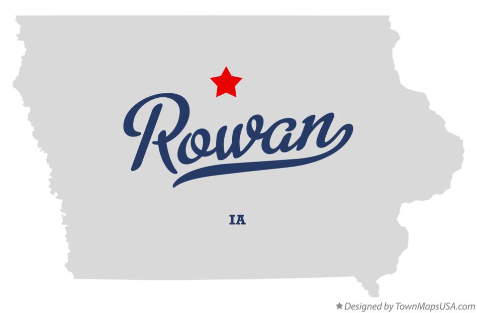 Map of Rowan Iowa IA