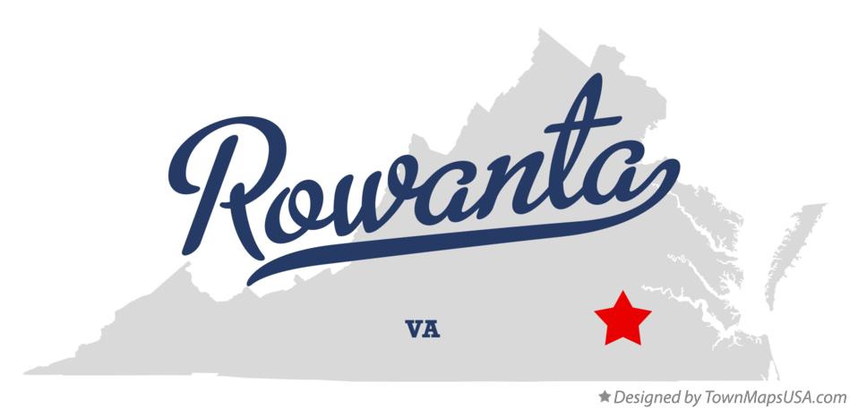 Map of Rowanta Virginia VA