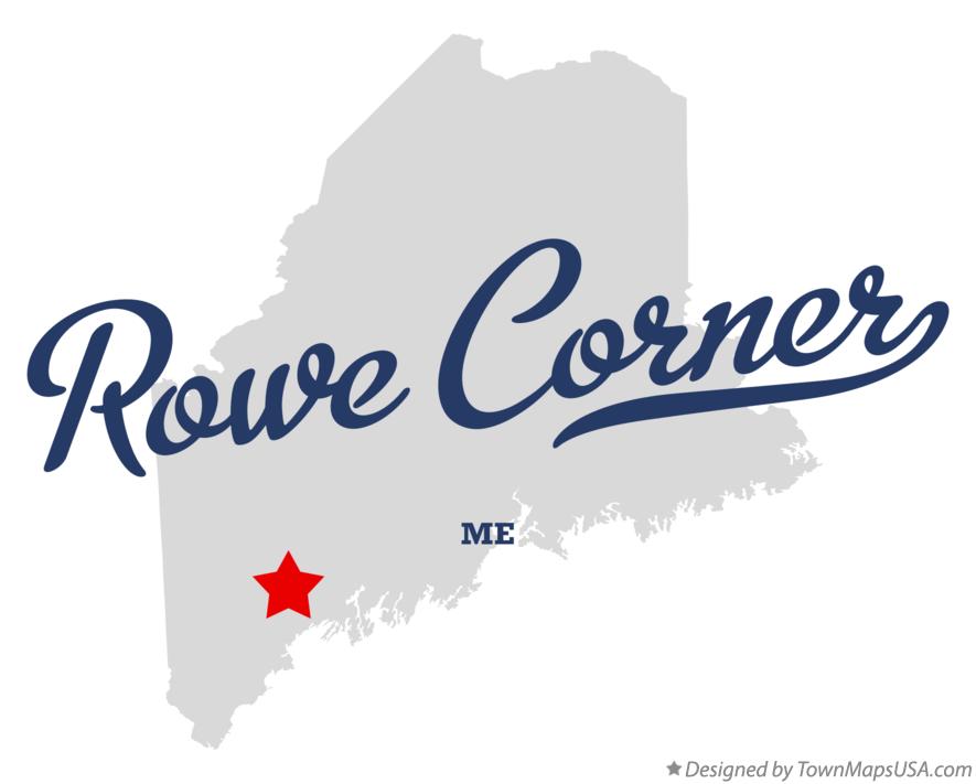 Map of Rowe Corner Maine ME