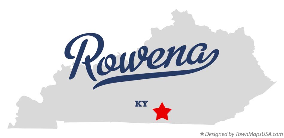 Map of Rowena Kentucky KY