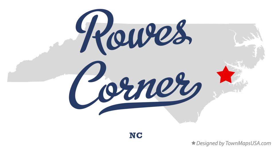 Map of Rowes Corner North Carolina NC