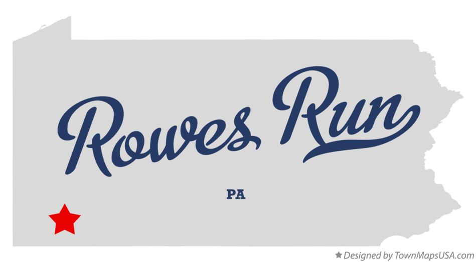 Map of Rowes Run Pennsylvania PA