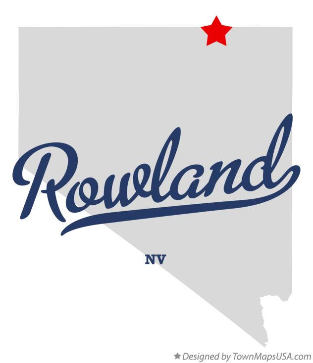 Map of Rowland Nevada NV