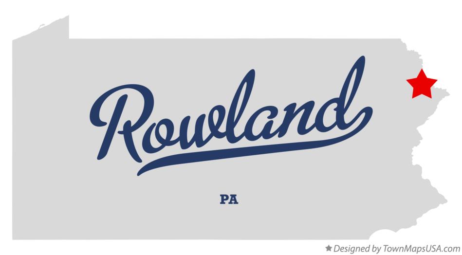 Map of Rowland Pennsylvania PA