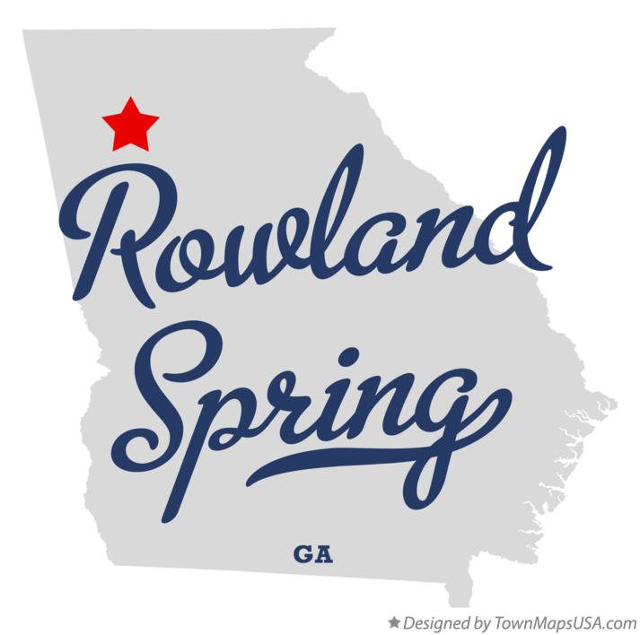 Map of Rowland Spring Georgia GA
