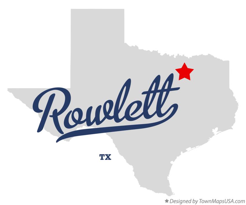 Map of Rowlett Texas TX
