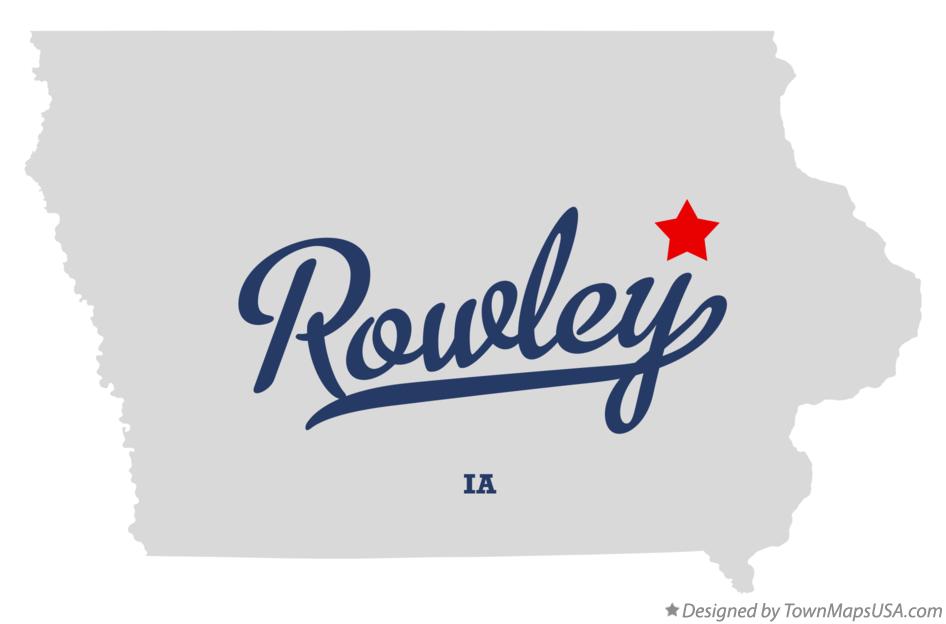 Map of Rowley Iowa IA