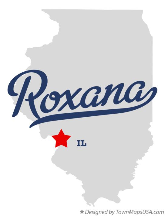 Map of Roxana Illinois IL