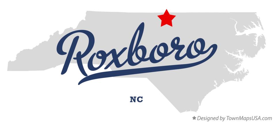 Map of Roxboro North Carolina NC
