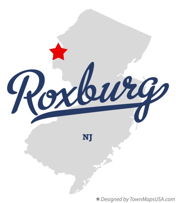 Map of Roxburg New Jersey NJ