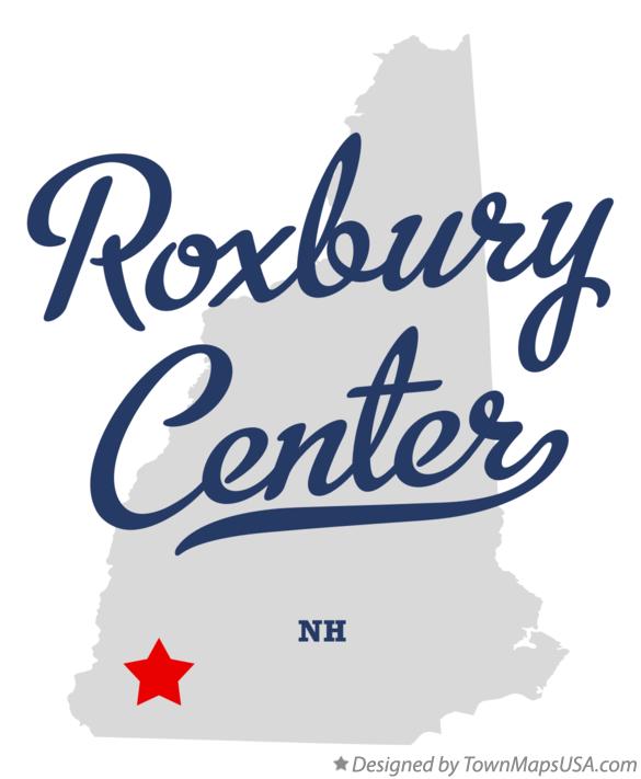 Map of Roxbury Center New Hampshire NH