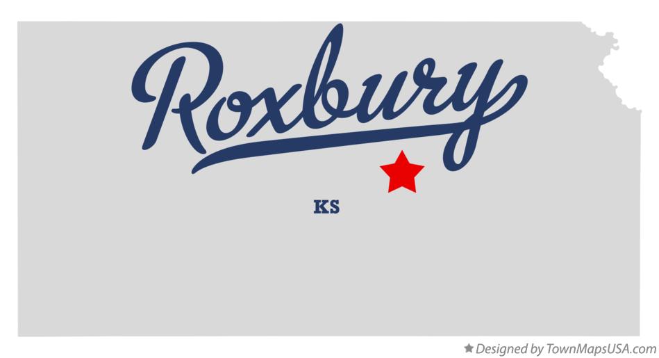 Map of Roxbury Kansas KS