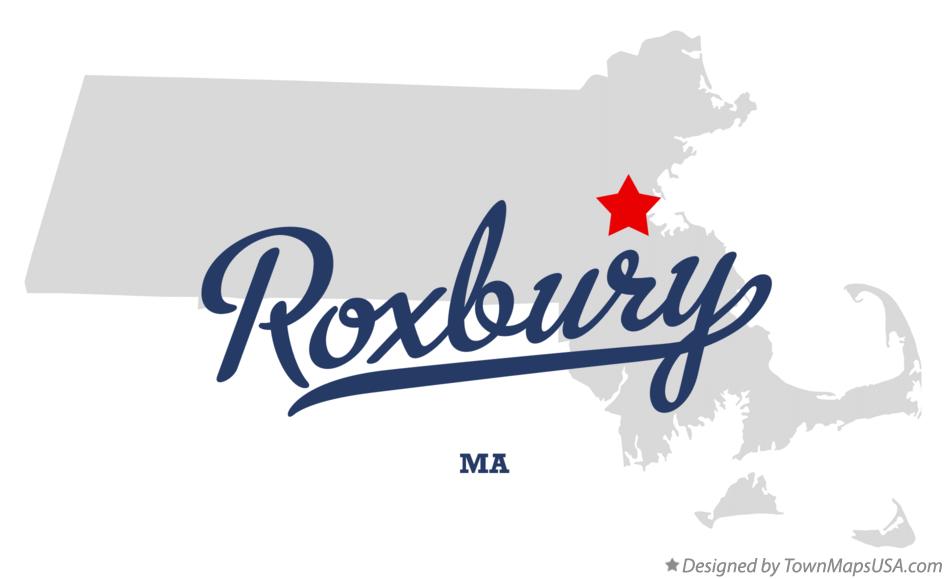 Map of Roxbury Massachusetts MA