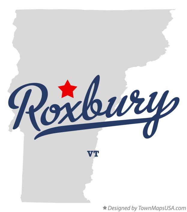 Map of Roxbury Vermont VT