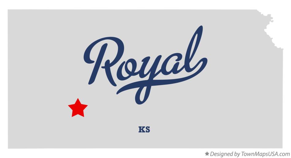Map of Royal Kansas KS