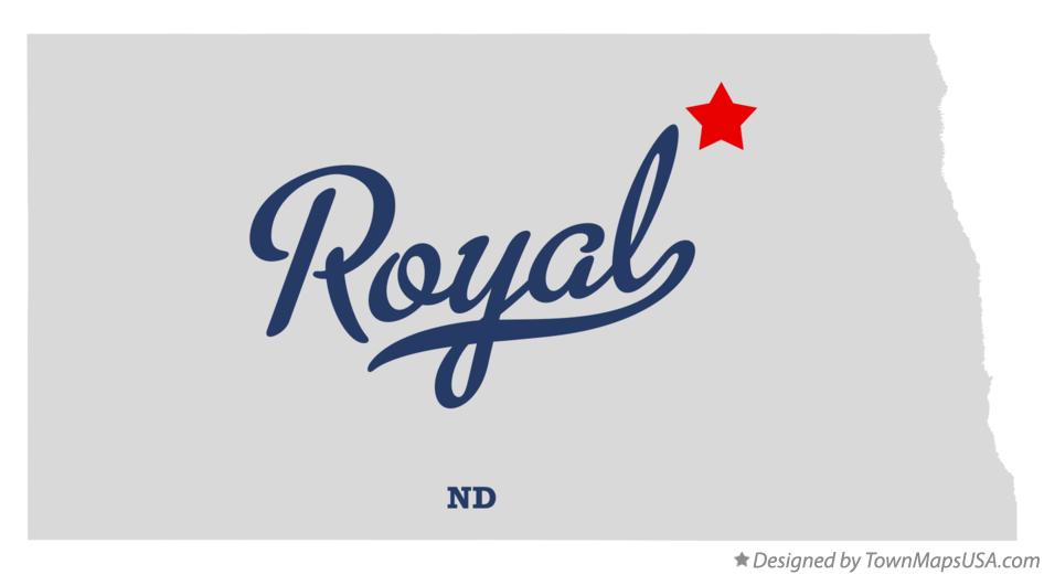 Map of Royal North Dakota ND