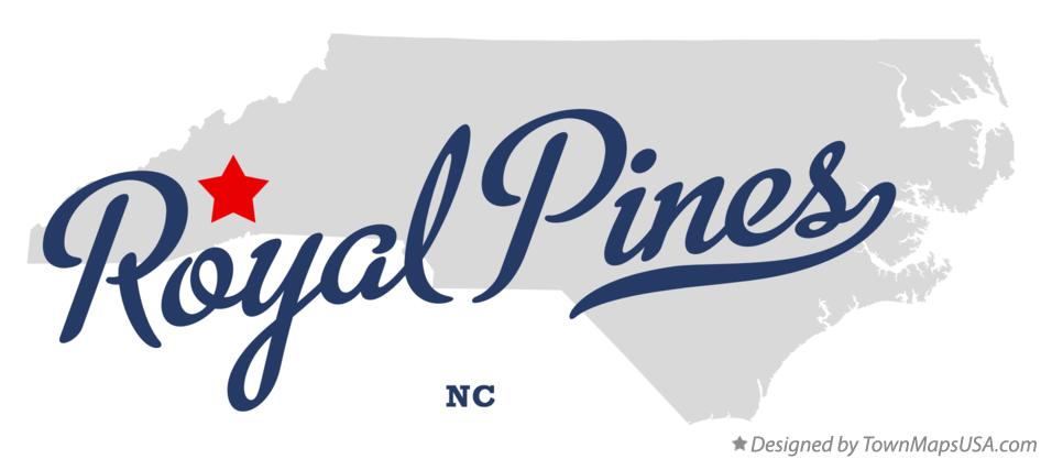 Map of Royal Pines North Carolina NC