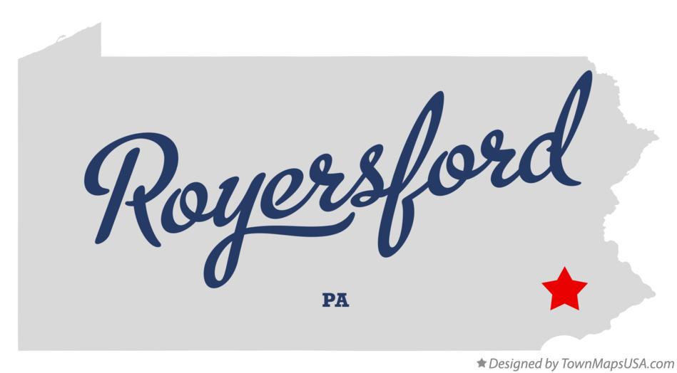 Map of Royersford Pennsylvania PA