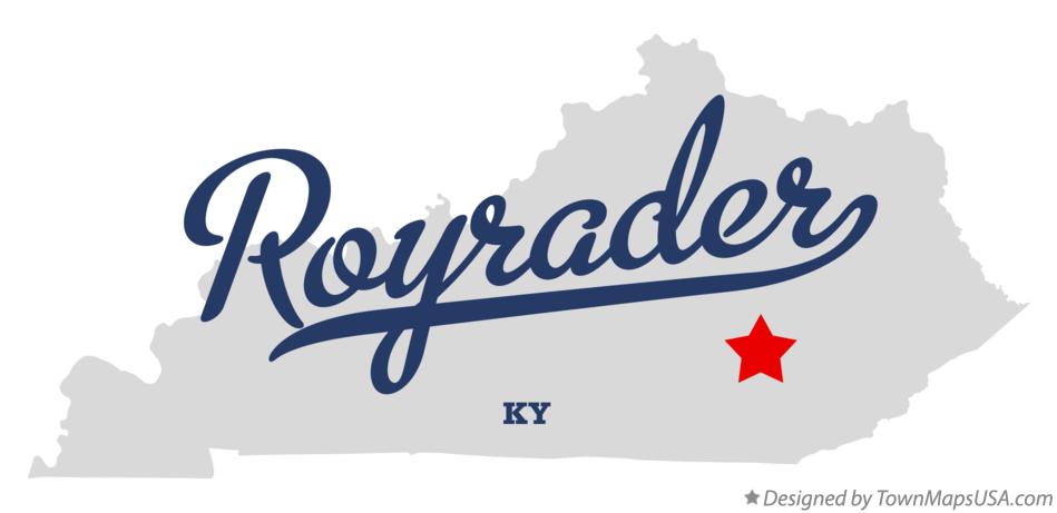 Map of Royrader Kentucky KY