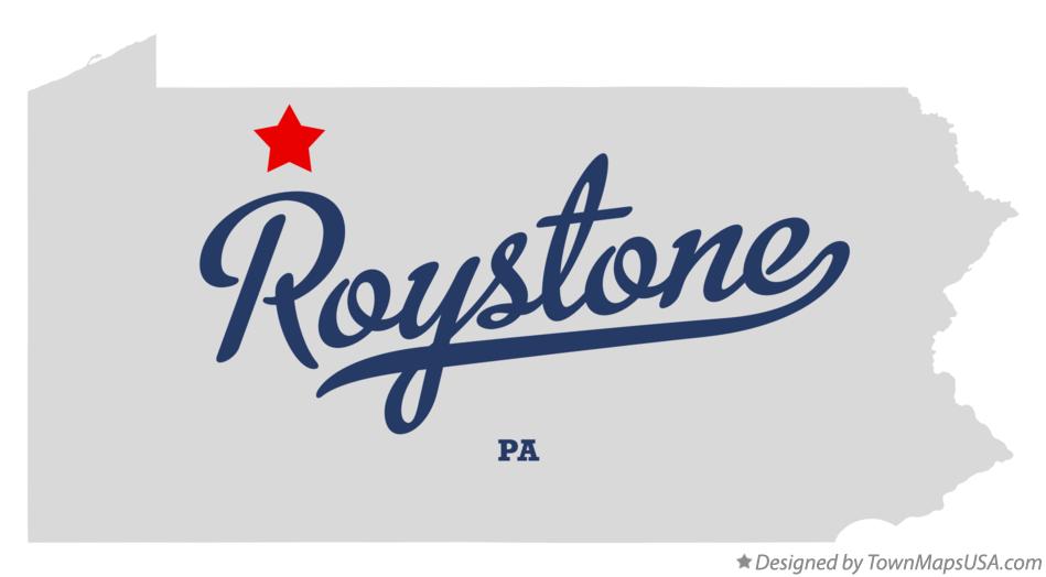 Map of Roystone Pennsylvania PA