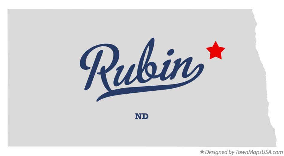 Map of Rubin North Dakota ND
