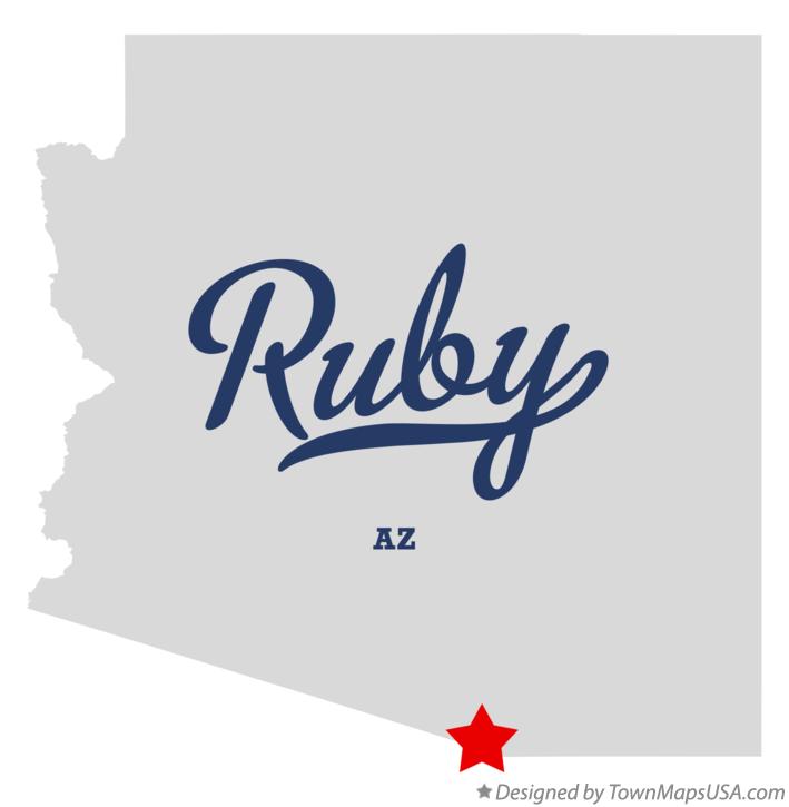 Map of Ruby Arizona AZ