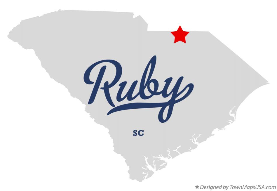 Map of Ruby South Carolina SC