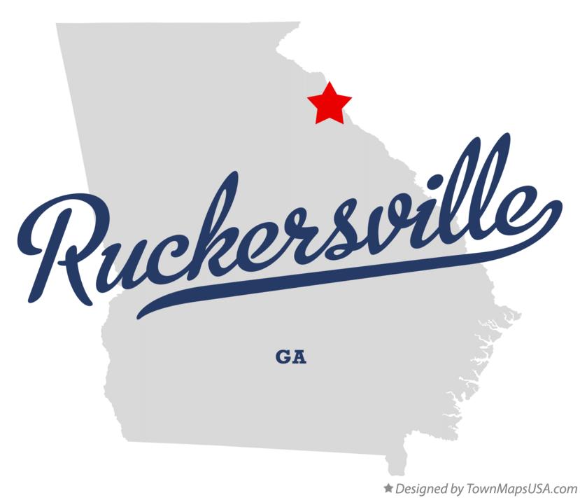Map of Ruckersville Georgia GA